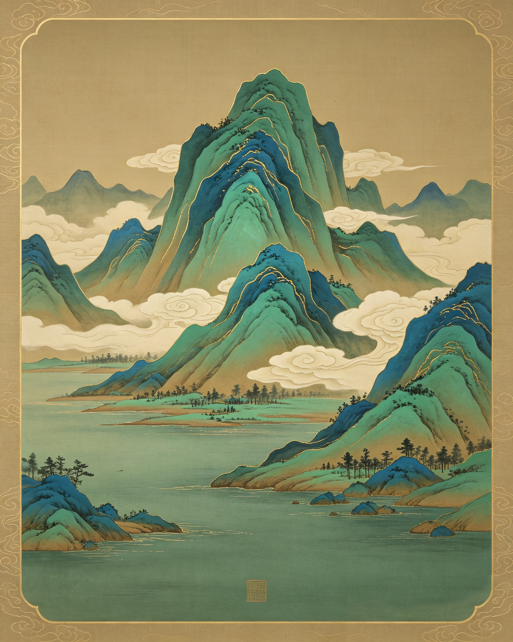水墨山水·千里江山